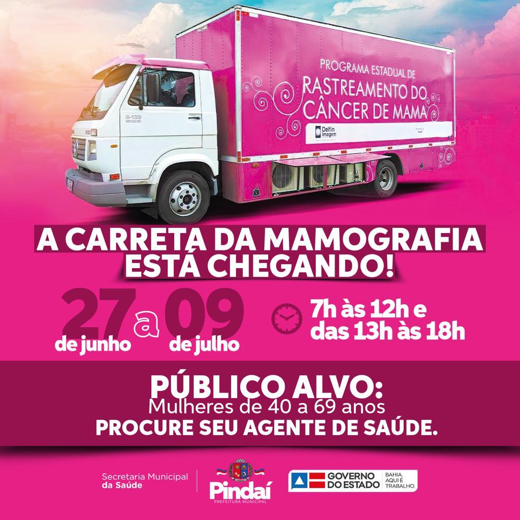 CARRETA DE MAMOGRAFIA ESTÁ CHEGANDO!